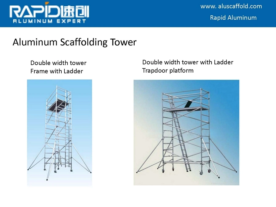 Aluminum Tubular Scaffolding Formwork Building Steps Truss Mobile Tower Scaffold System