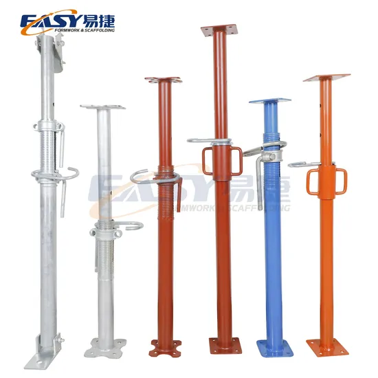 Easy Painted Galvanized Powder Coated Formwork Telescopicos Puntales Metalicos Scaffolding Adjustable Steel Shoring Prop Shuttering Jack Price Acrow Props