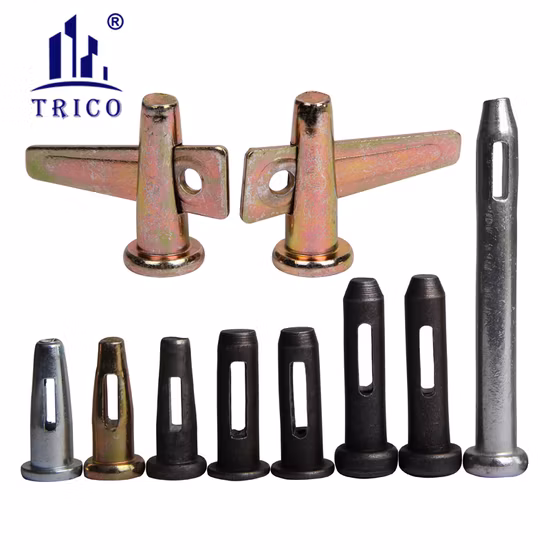 Factory Aluminium Wedge Pin Flat Tie Stub Pin and Wedge